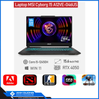 [Mới 100%] Laptop MSI Cyborg 15 (Core i7-12650H | 8GB | 512GB | RTX 4060 | 15.6 inch FHD | Win 11 | Đen)