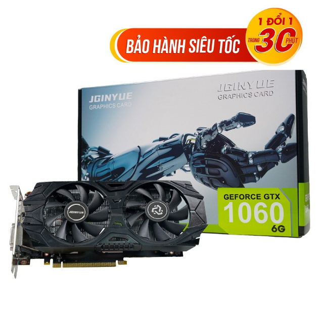 VGA JGINYUE NVIDIA GTX 1060 6GB GDDR5 2 FAN (New Full Box 36 tháng)