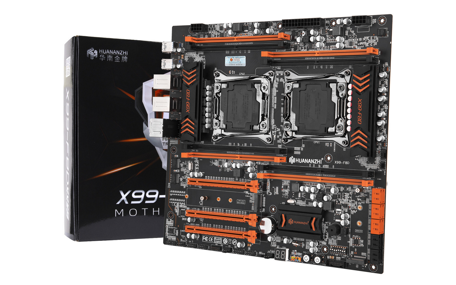 Mainboard Cũ HUANANZHI X99 F8D (RAM-4/Dual-XEON/NVMe/Dual-LAN)